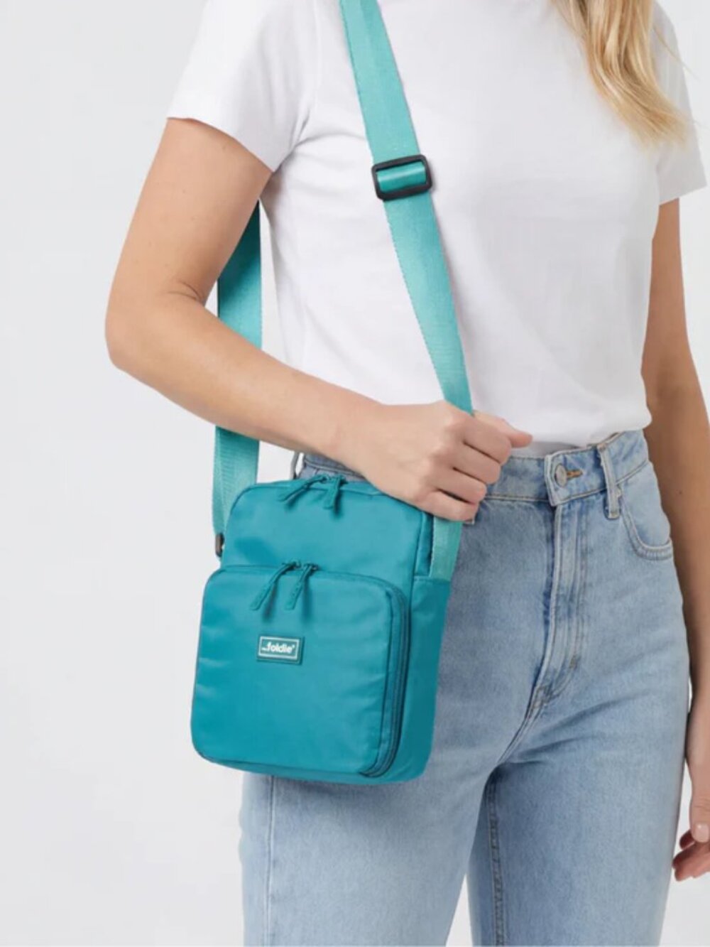 The Foldie Sling Bag Teal Crossbody Secure Travel